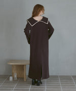 【選べるサイズ展開】ビッグカラースウェットワンピース