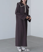 【選べるサイズ展開】ビッグカラースウェットワンピース