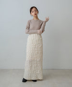 【選べるネック】シアー使いリブニットトップス