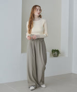 【選べるネック】シアー使いリブニットトップス