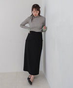 【選べるネック】シアー使いリブニットトップス