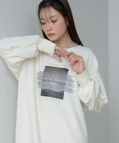 前後２ＷＡＹホックプリントマーメイドスウェットワンピース