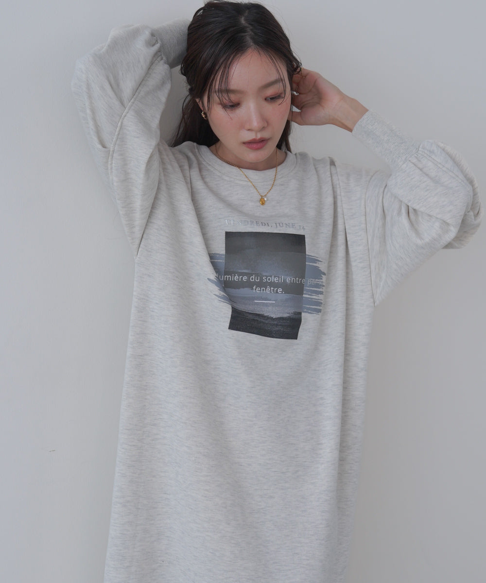 前後２ＷＡＹホックプリントマーメイドスウェットワンピース