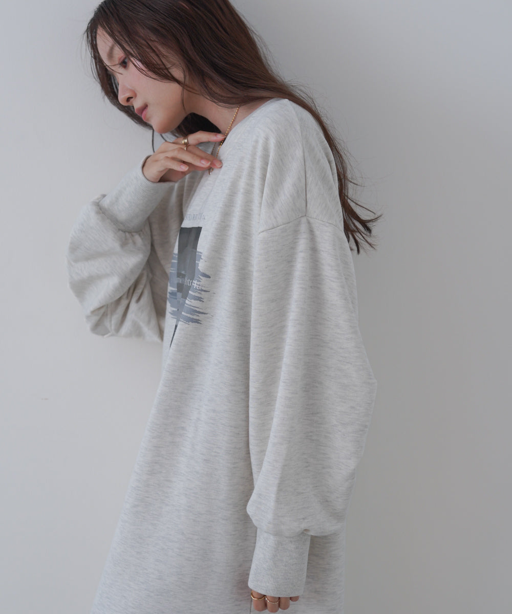 前後２ＷＡＹホックプリントマーメイドスウェットワンピース