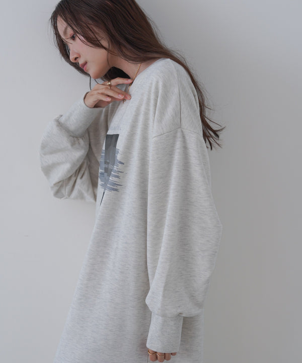 前後２ＷＡＹホックプリントマーメイドスウェットワンピース