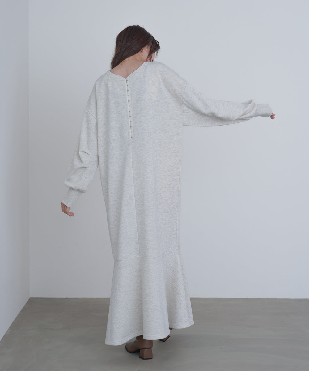 前後２ＷＡＹホックプリントマーメイドスウェットワンピース