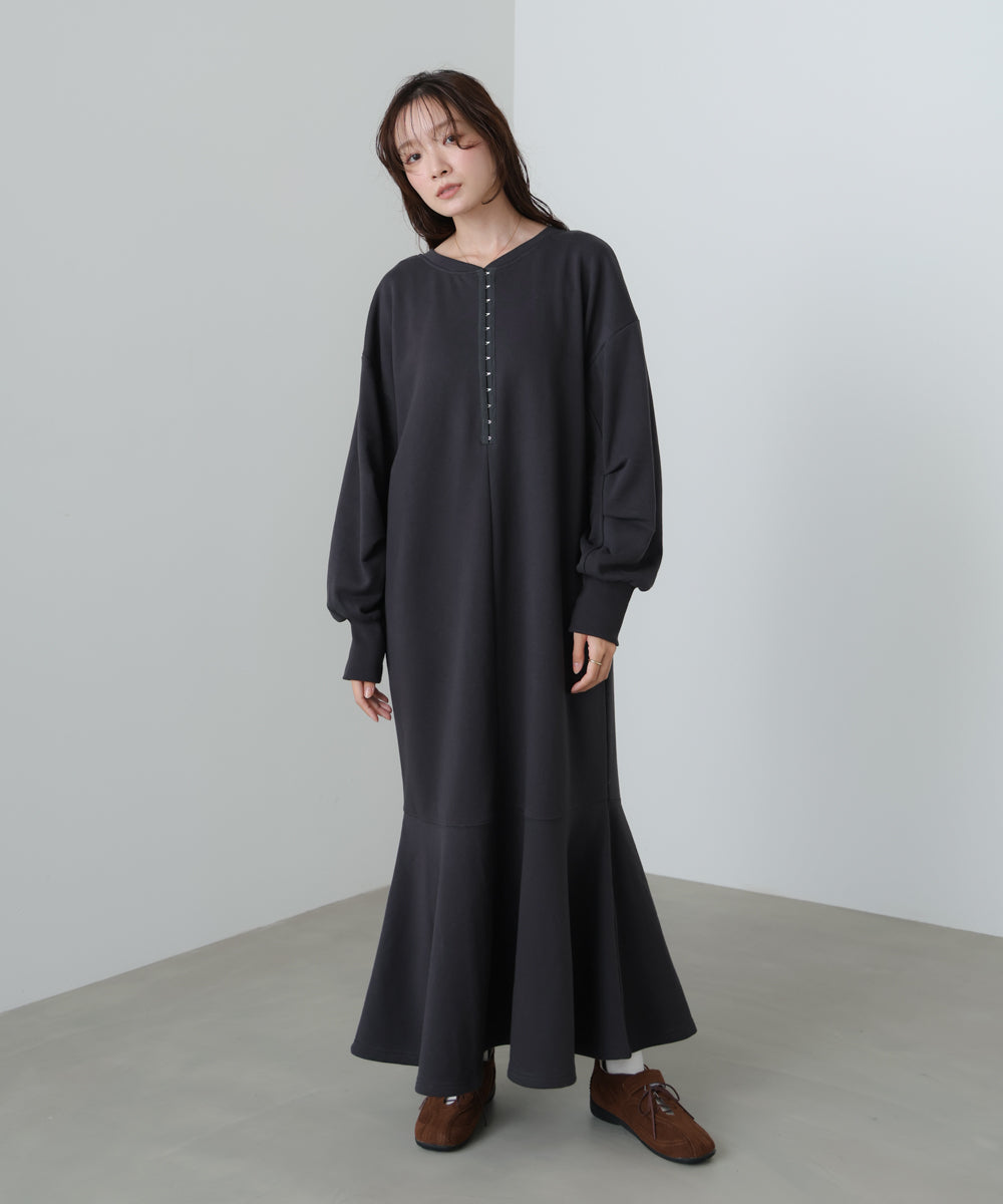 前後２ＷＡＹホックプリントマーメイドスウェットワンピース