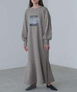 前後２ＷＡＹホックプリントマーメイドスウェットワンピース