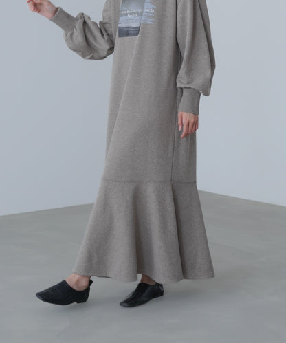 前後２ＷＡＹホックプリントマーメイドスウェットワンピース