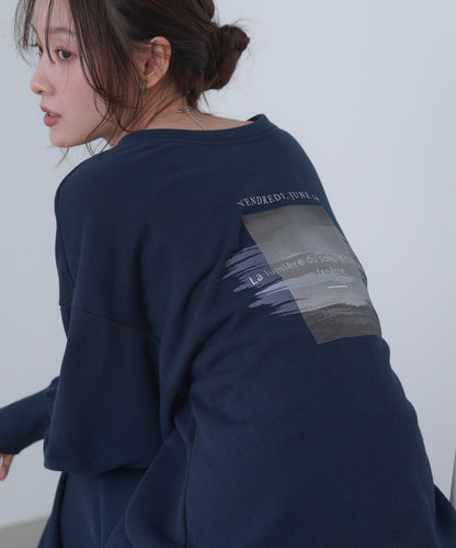 前後２ＷＡＹホックプリントマーメイドスウェットワンピース