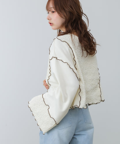 【2026SS】異素材切り替え配色メロートップス