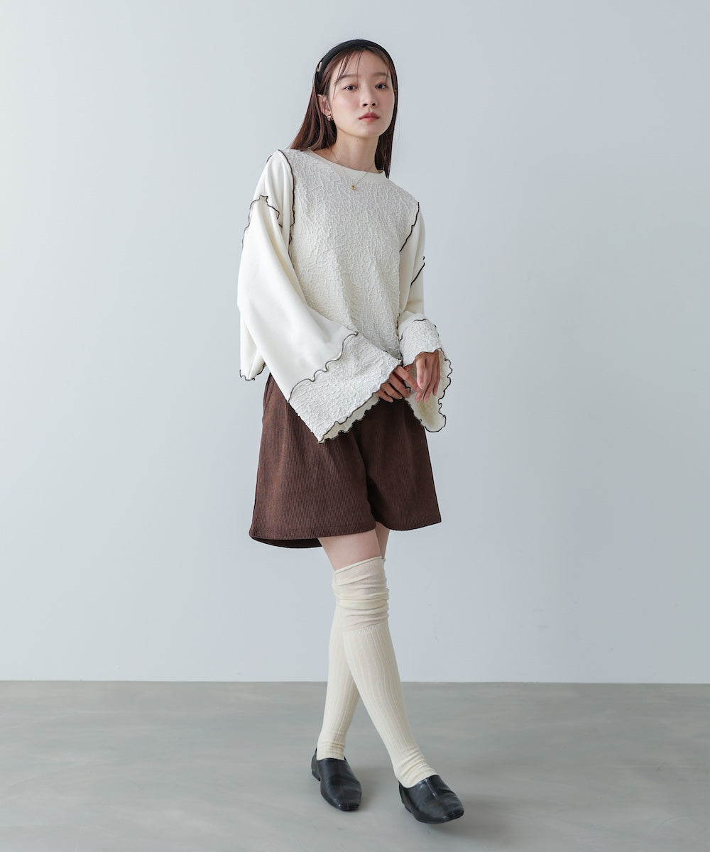 【2026SS】異素材切り替え配色メロートップス