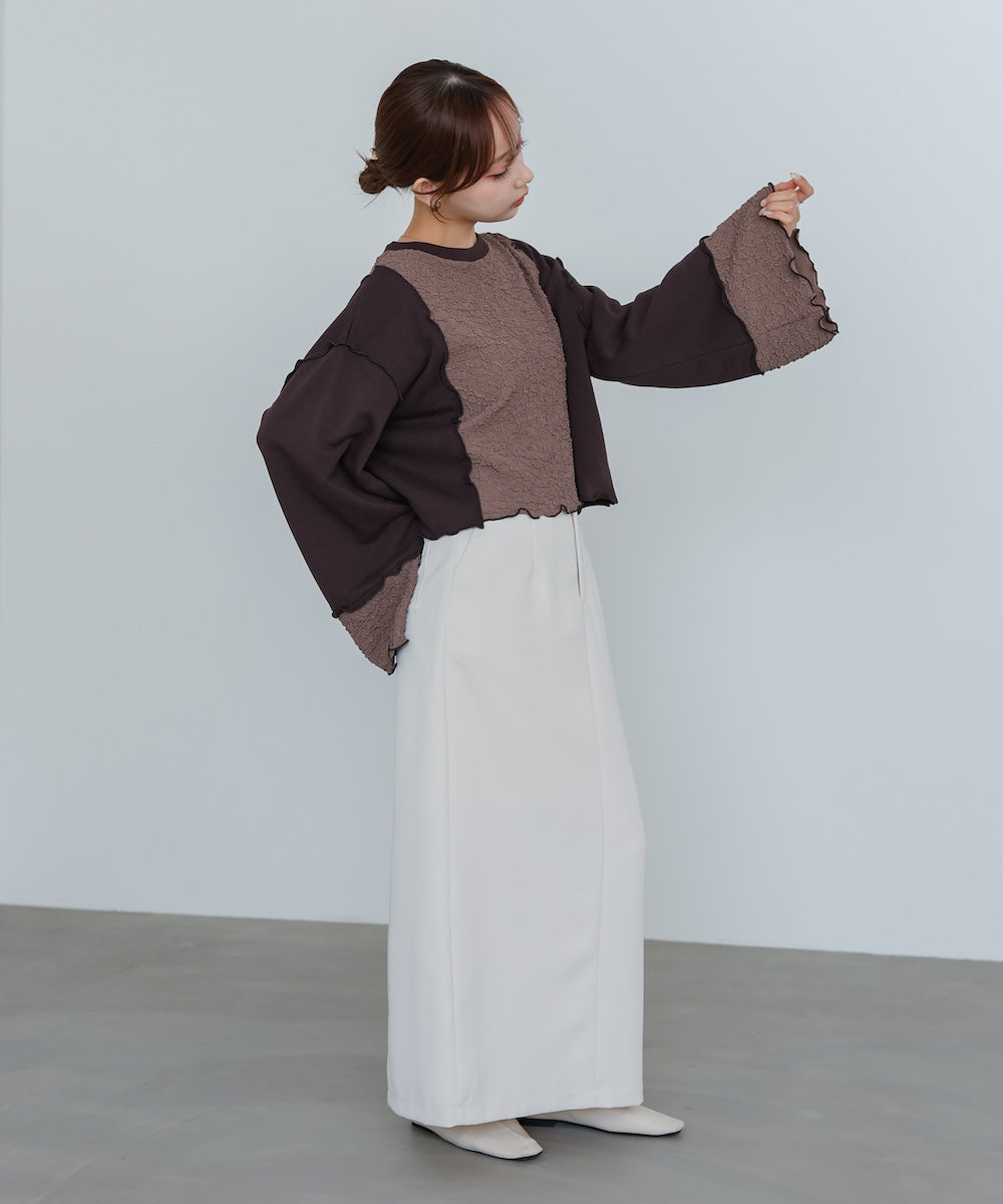 【2026SS】異素材切り替え配色メロートップス