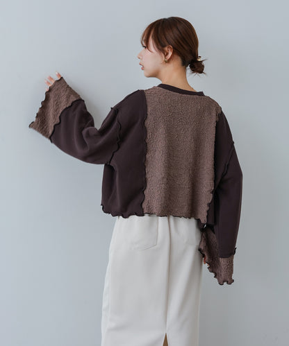 【2026SS】異素材切り替え配色メロートップス