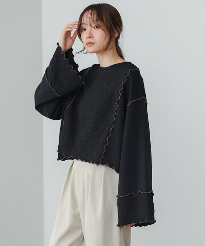 【2026SS】異素材切り替え配色メロートップス