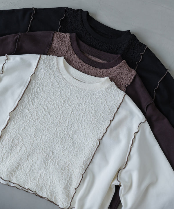 【2026SS】異素材切り替え配色メロートップス