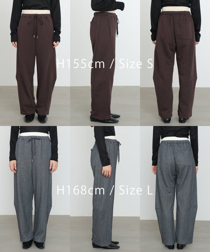 カーブシルエットスウェットパンツ