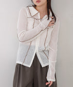 ウェーブメロウホックシャツトップス