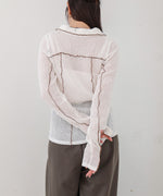 ウェーブメロウホックシャツトップス