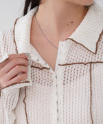 ウェーブメロウホックシャツトップス