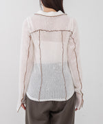 ウェーブメロウホックシャツトップス