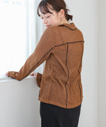 ウェーブメロウホックシャツトップス