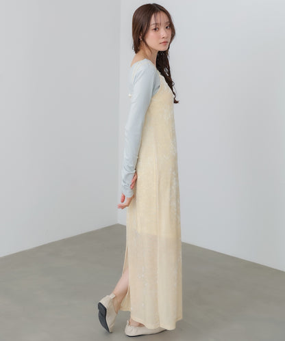 【S・Mサイズ展開】シアーベロアカップ付きキャミワンピース