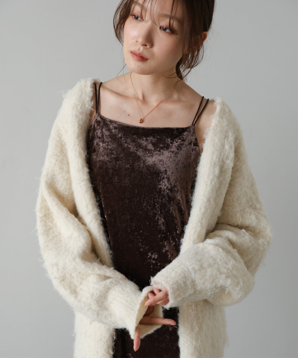 【S・Mサイズ展開】シアーベロアカップ付きキャミワンピース