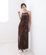 【S・Mサイズ展開】シアーベロアカップ付きキャミワンピース