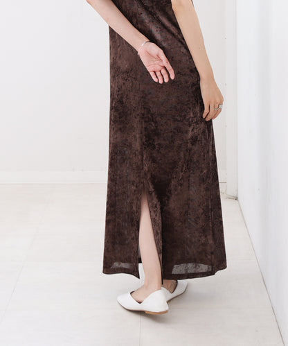 【S・Mサイズ展開】シアーベロアカップ付きキャミワンピース