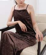 【S・Mサイズ展開】シアーベロアカップ付きキャミワンピース
