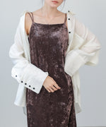 【S・Mサイズ展開】シアーベロアカップ付きキャミワンピース