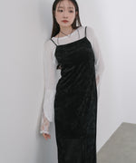 【S・Mサイズ展開】シアーベロアカップ付きキャミワンピース