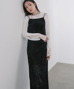 【S・Mサイズ展開】シアーベロアカップ付きキャミワンピース