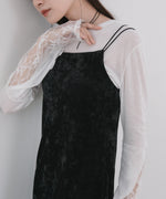 【S・Mサイズ展開】シアーベロアカップ付きキャミワンピース