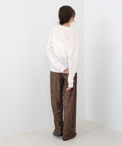 【S・Mサイズ展開】フラワーレースリラックスパンツ