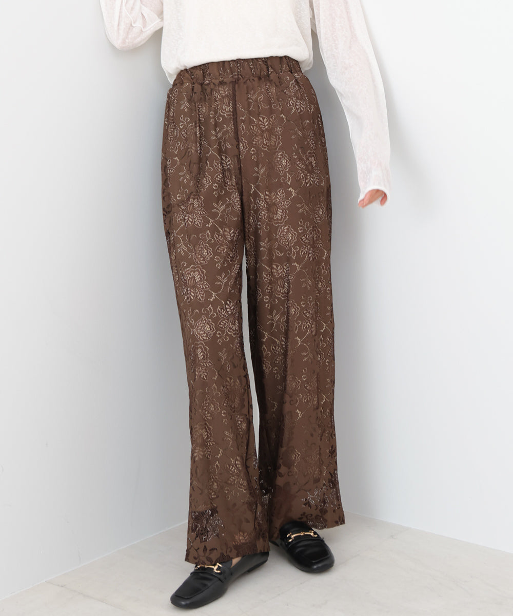 【S・Mサイズ展開】フラワーレースリラックスパンツ