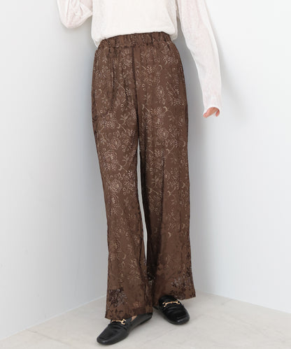 【S・Mサイズ展開】フラワーレースリラックスパンツ