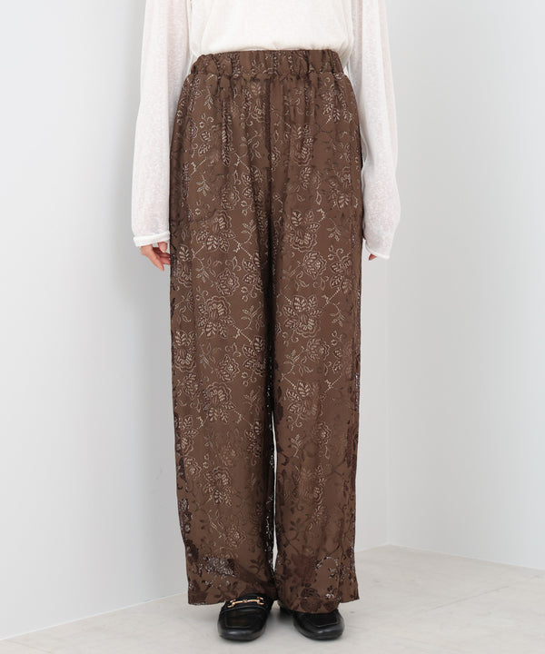 【S・Mサイズ展開】フラワーレースリラックスパンツ