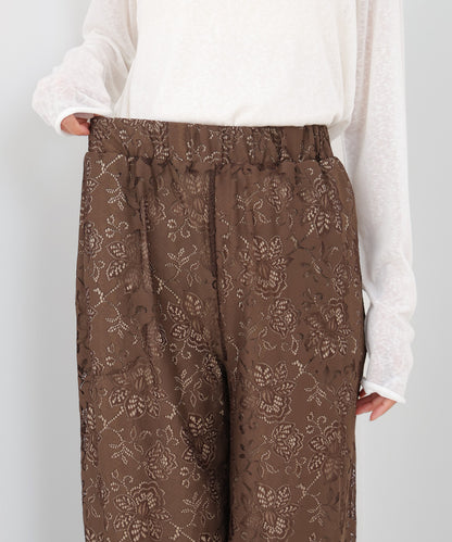 【S・Mサイズ展開】フラワーレースリラックスパンツ