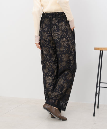 【S・Mサイズ展開】フラワーレースリラックスパンツ