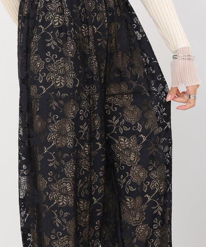 【S・Mサイズ展開】フラワーレースリラックスパンツ