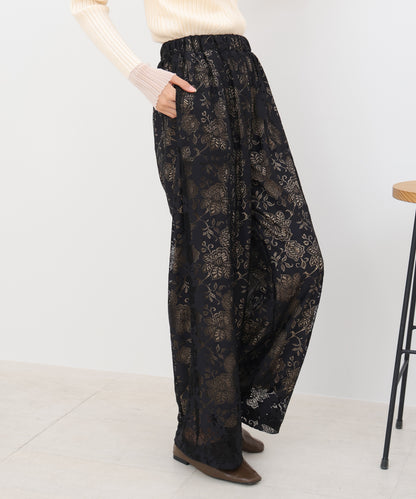 【S・Mサイズ展開】フラワーレースリラックスパンツ