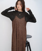 【S・Mサイズ展開】フラワーレースＩラインキャミワンピース