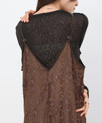 【S・Mサイズ展開】フラワーレースＩラインキャミワンピース