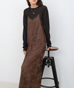 【S・Mサイズ展開】フラワーレースＩラインキャミワンピース