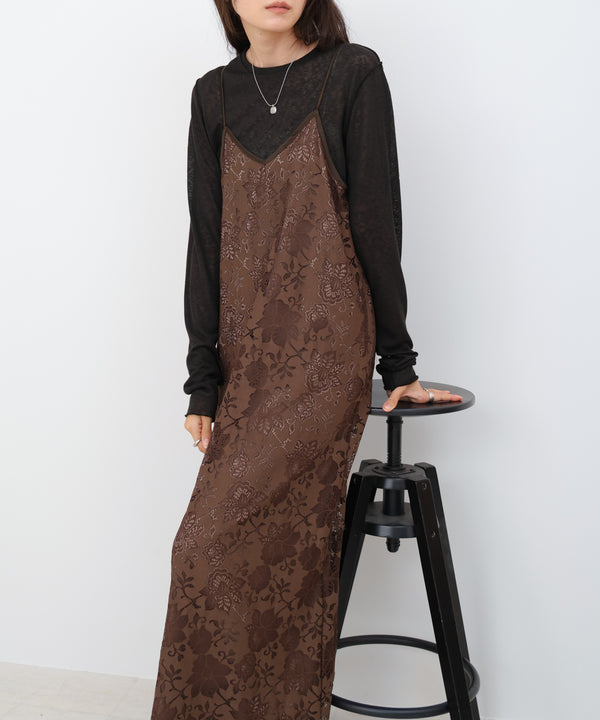 【S・Mサイズ展開】フラワーレースＩラインキャミワンピース