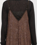 【S・Mサイズ展開】フラワーレースＩラインキャミワンピース