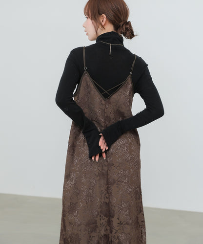 【S・Mサイズ展開】フラワーレースＩラインキャミワンピース