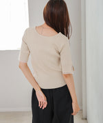 前後2WAYホールデザインニットトップス